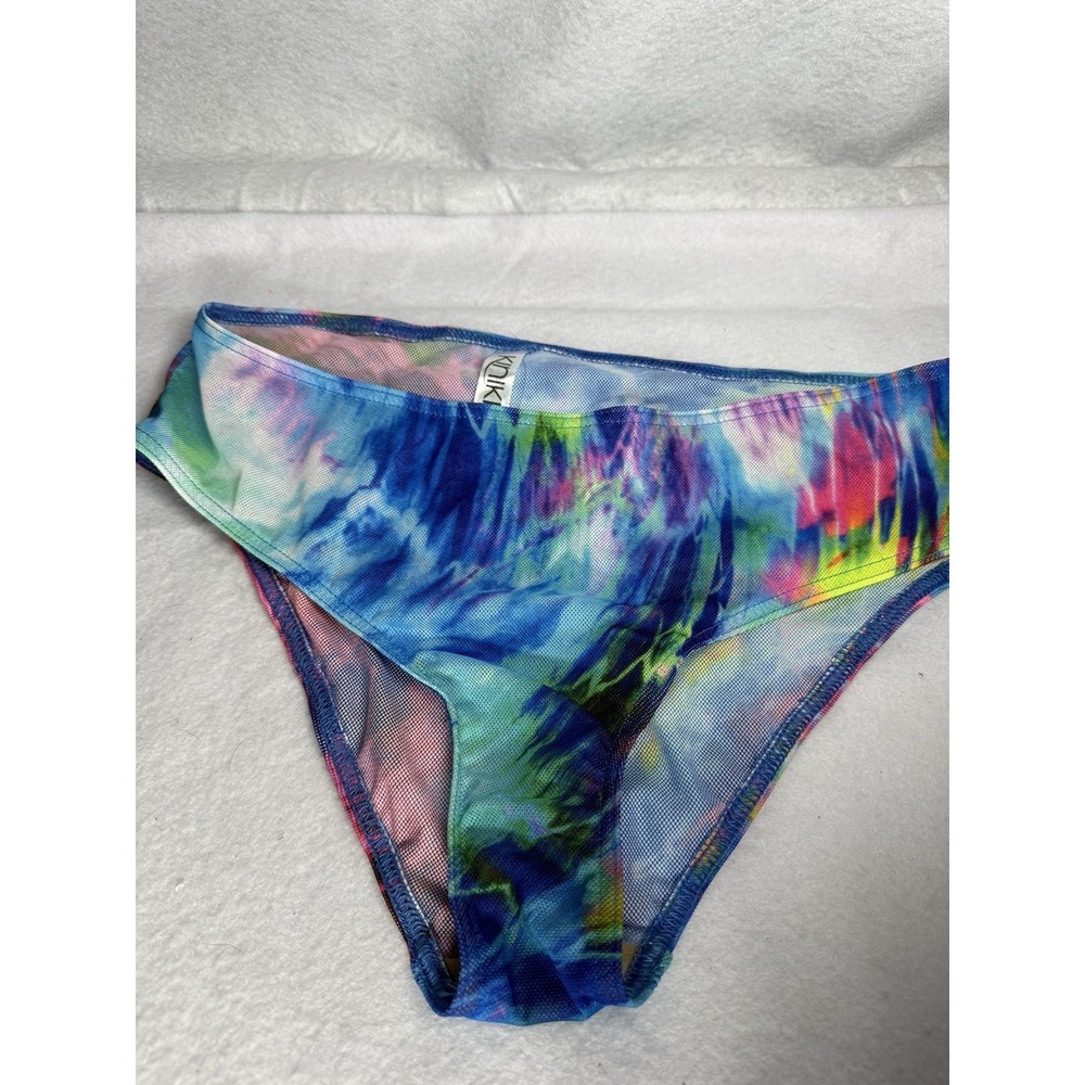 Kiniki Tan Through Bikini Swimsuit Set M Top 8 Bottoms Transol Made In England - Picture 4 of 5